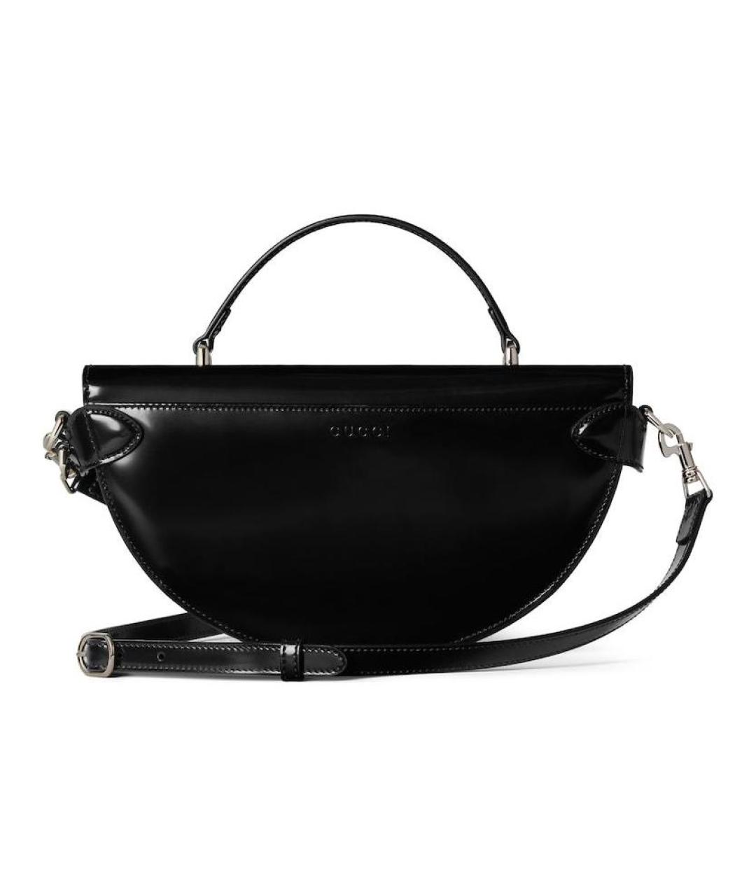 GUCCI Черная кожаная сумка через плечо, фото 4