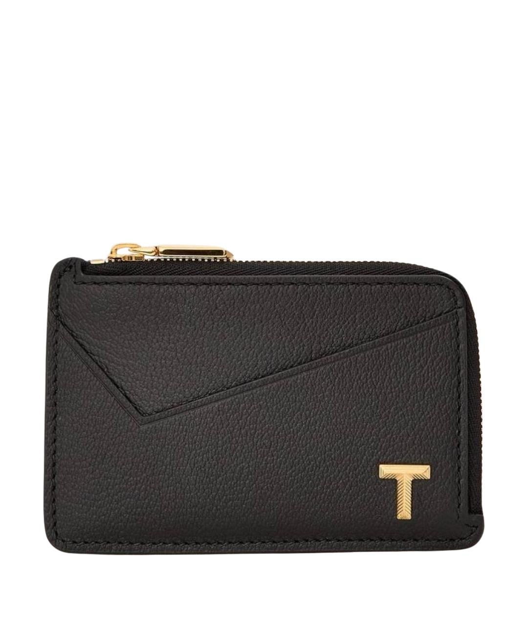 TIFFANY&CO Черный кожаный кардхолдер, фото 1