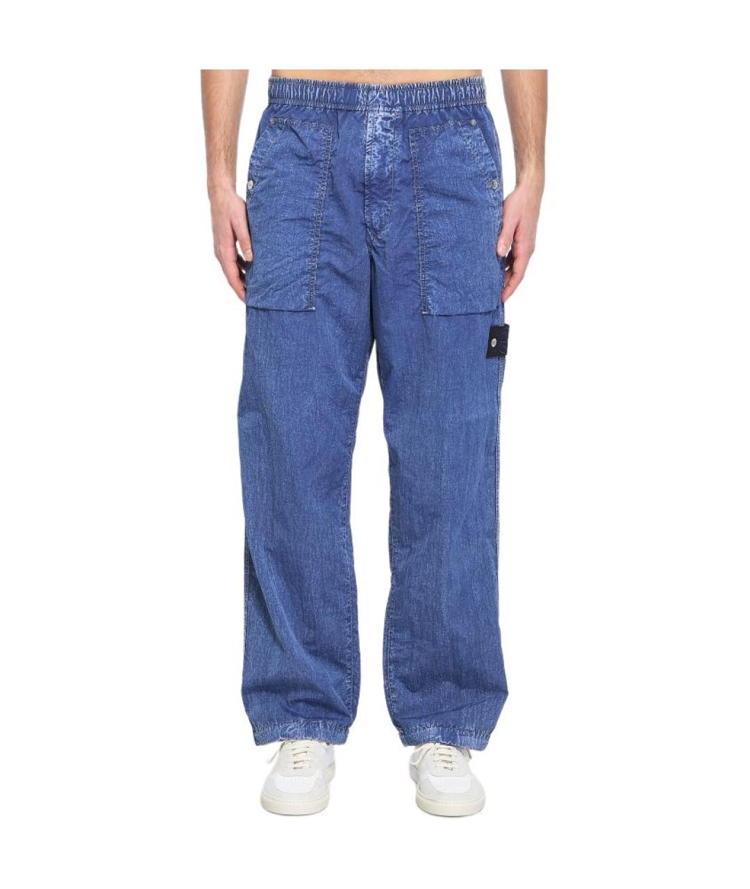 STONE ISLAND Синие прямые джинсы, фото 6