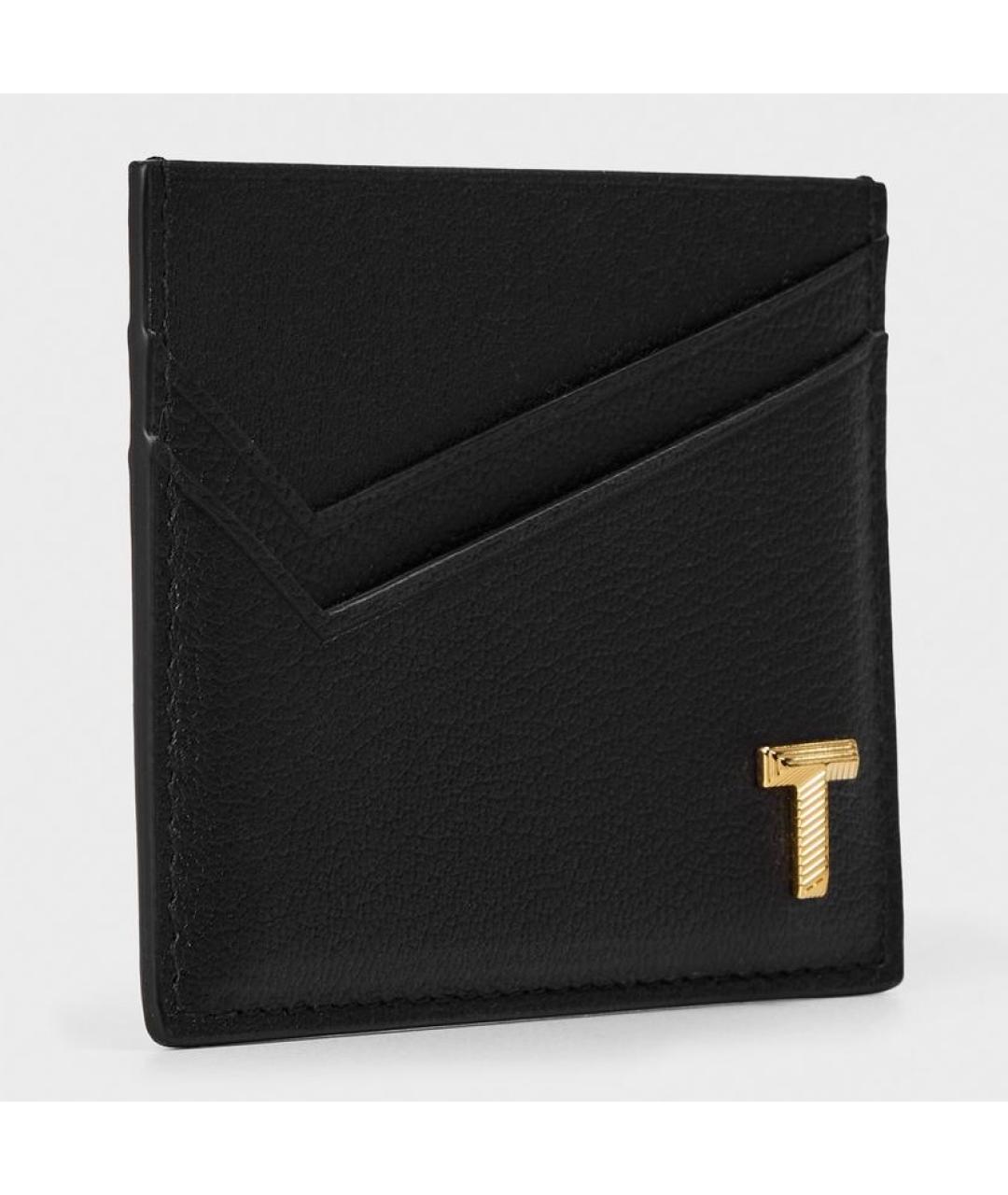 TIFFANY&CO Черный кожаный кардхолдер, фото 2