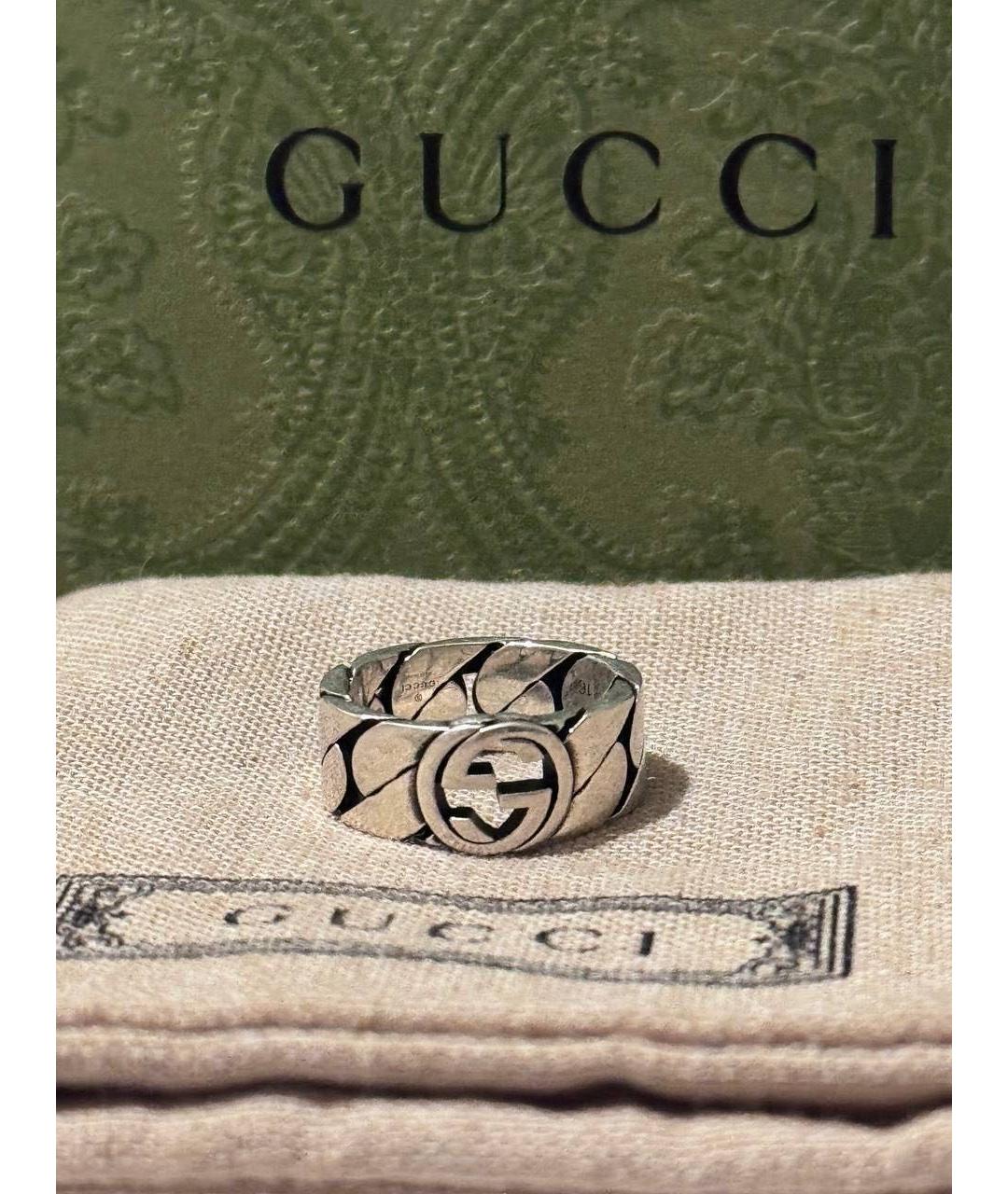 GUCCI Серебряное серебряное кольцо, фото 3