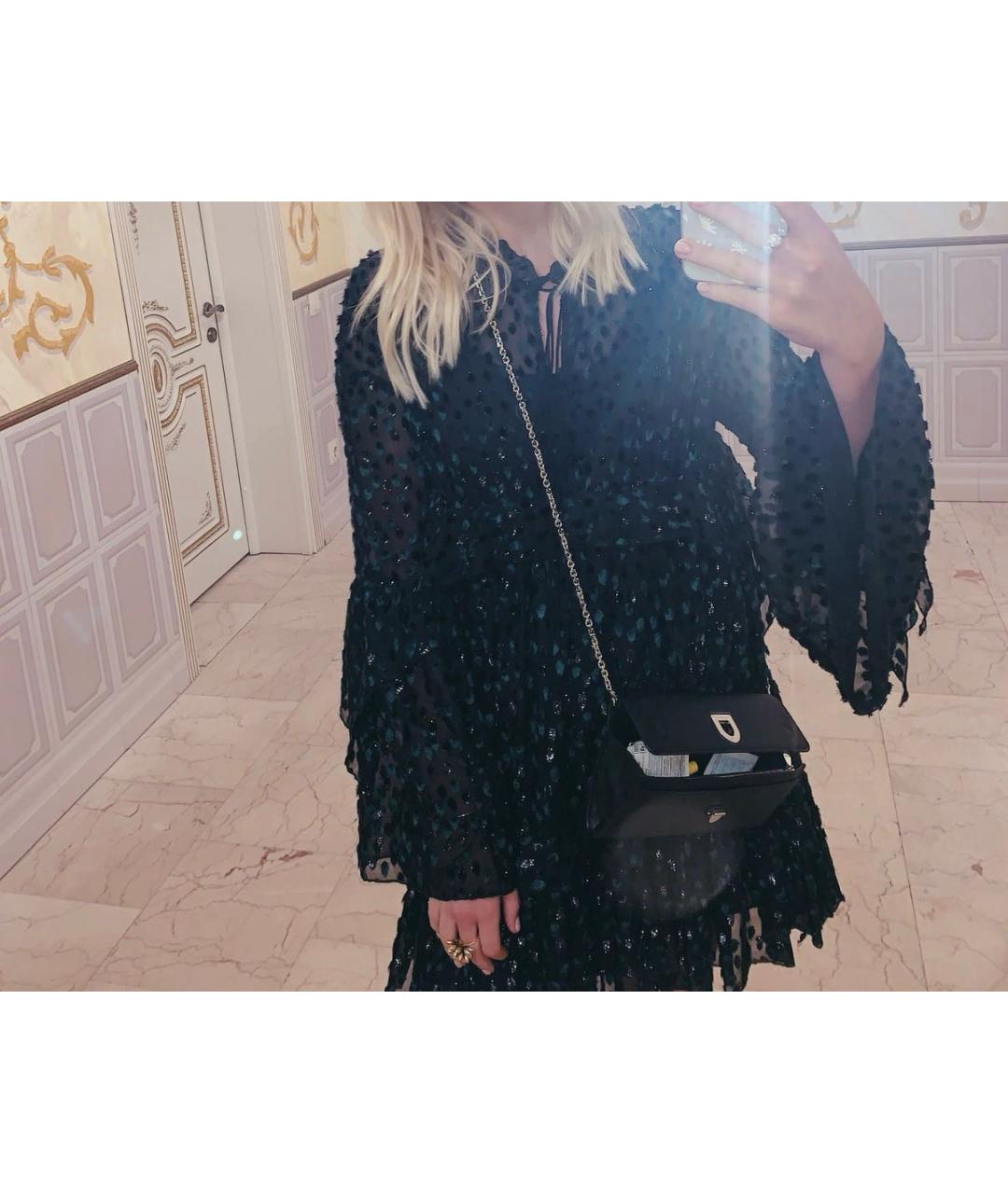 THE KOOPLES Черное вискозное повседневное платье, фото 5