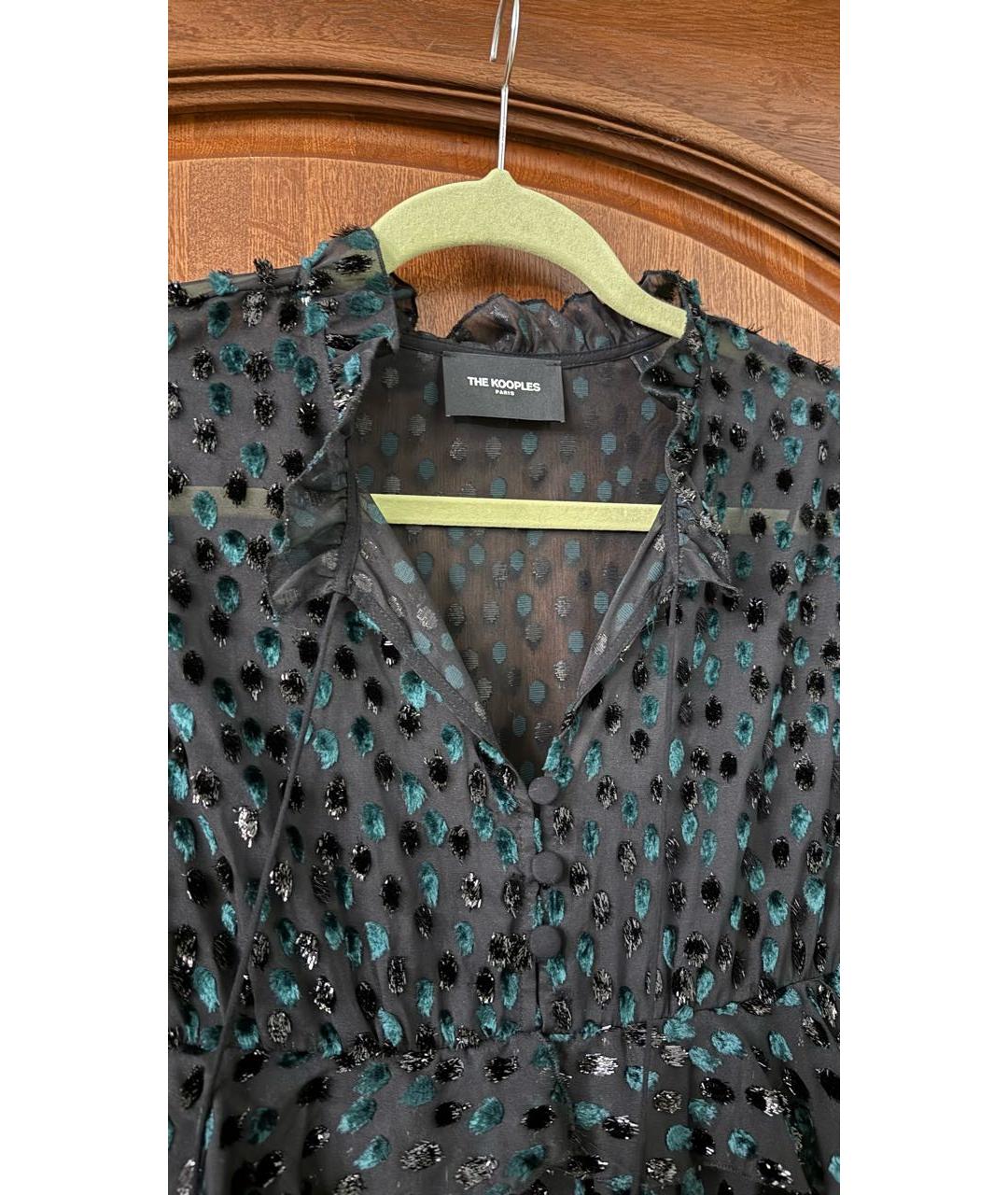 THE KOOPLES Черное вискозное повседневное платье, фото 3