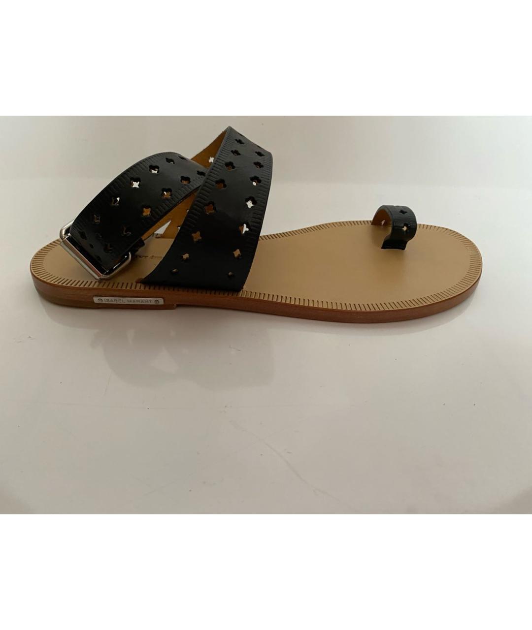 ISABEL MARANT Черные кожаные сандалии, фото 7