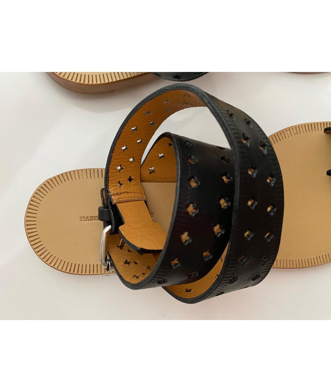 ISABEL MARANT Черные кожаные сандалии, фото 5