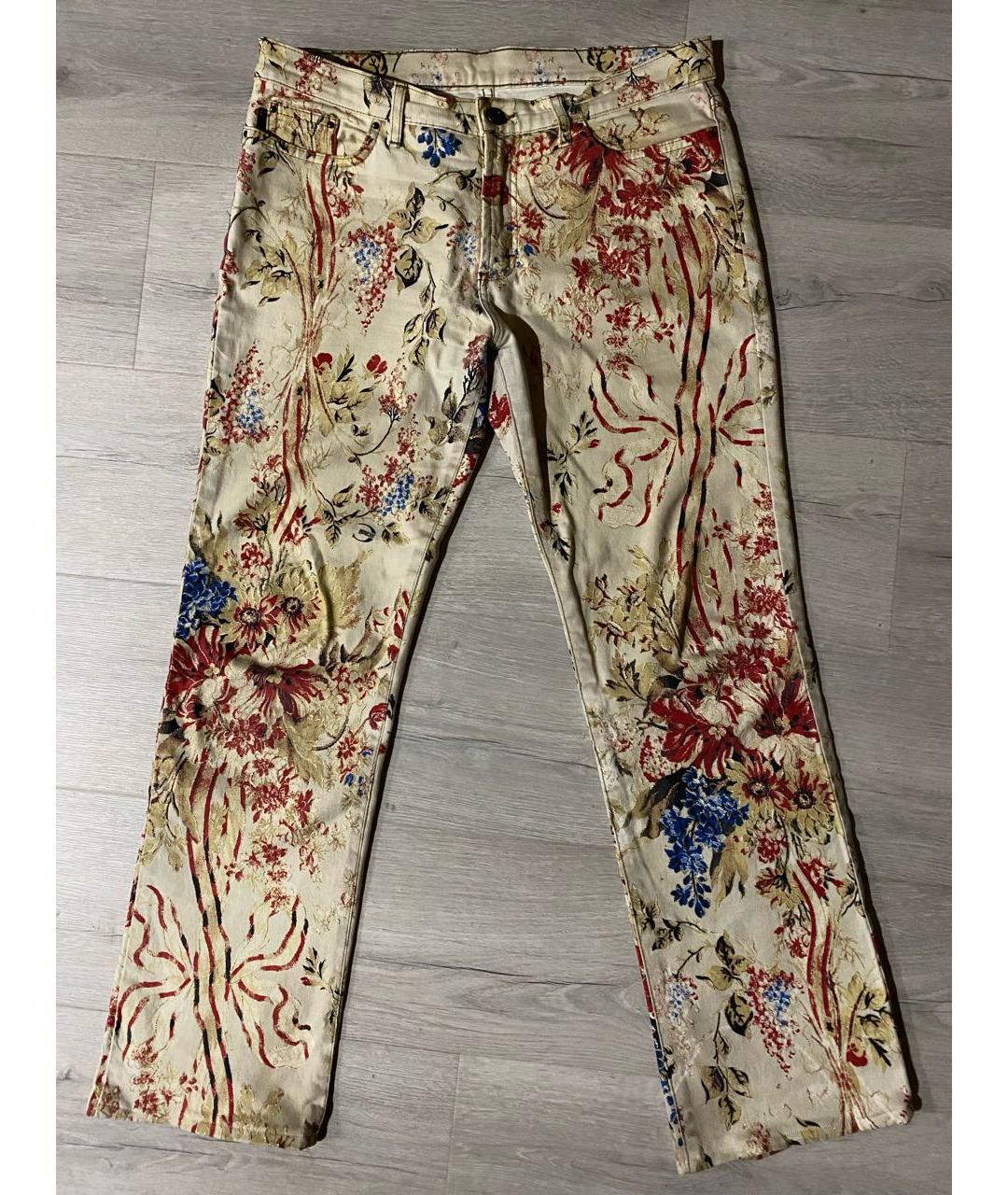 ROBERTO CAVALLI Мульти хлопковые прямые джинсы, фото 6