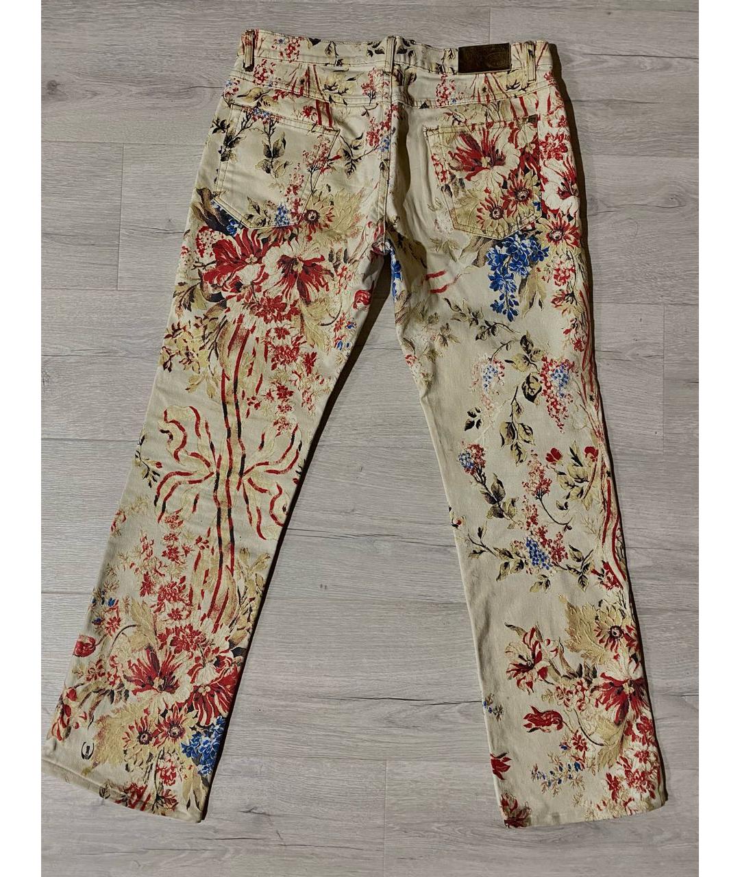 ROBERTO CAVALLI Мульти хлопковые прямые джинсы, фото 2