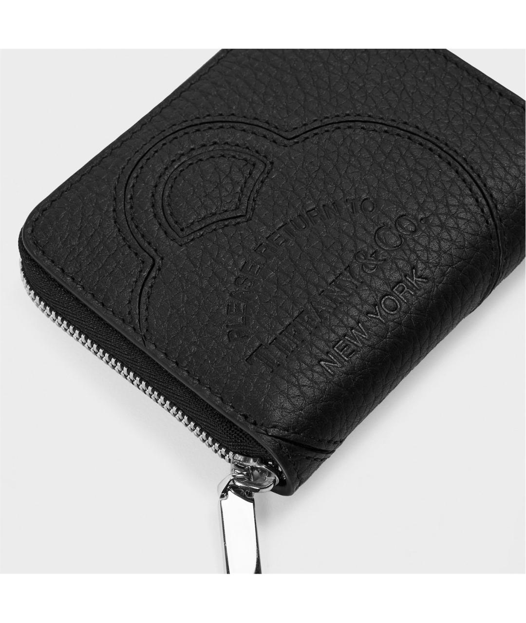 TIFFANY&CO Черный кожаный кошелек, фото 3
