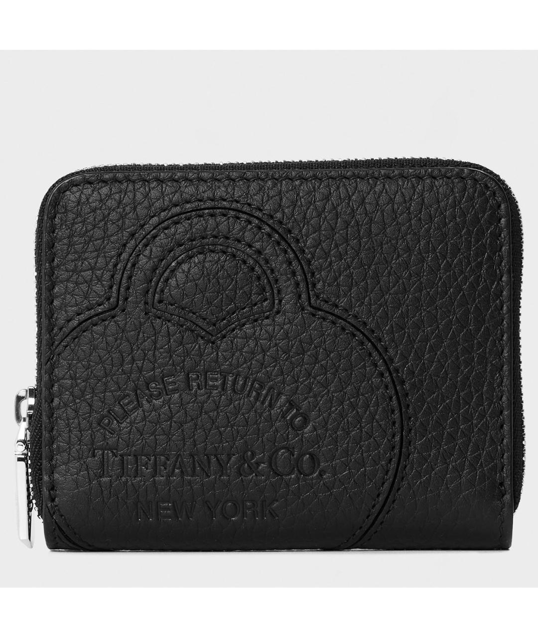 TIFFANY&CO Черный кожаный кошелек, фото 5
