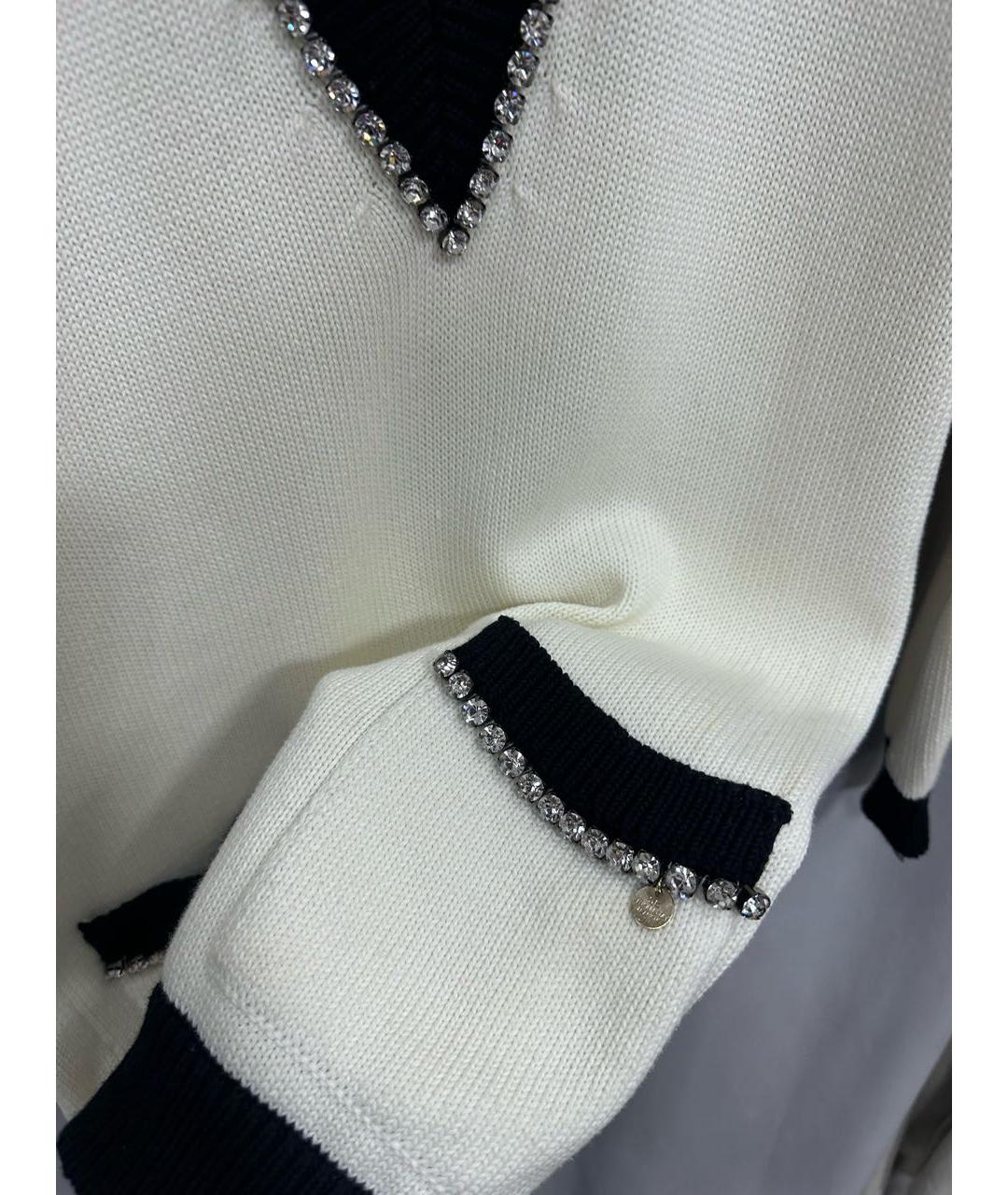 ELISABETTA FRANCHI Бежевое хлопковое повседневное платье, фото 7