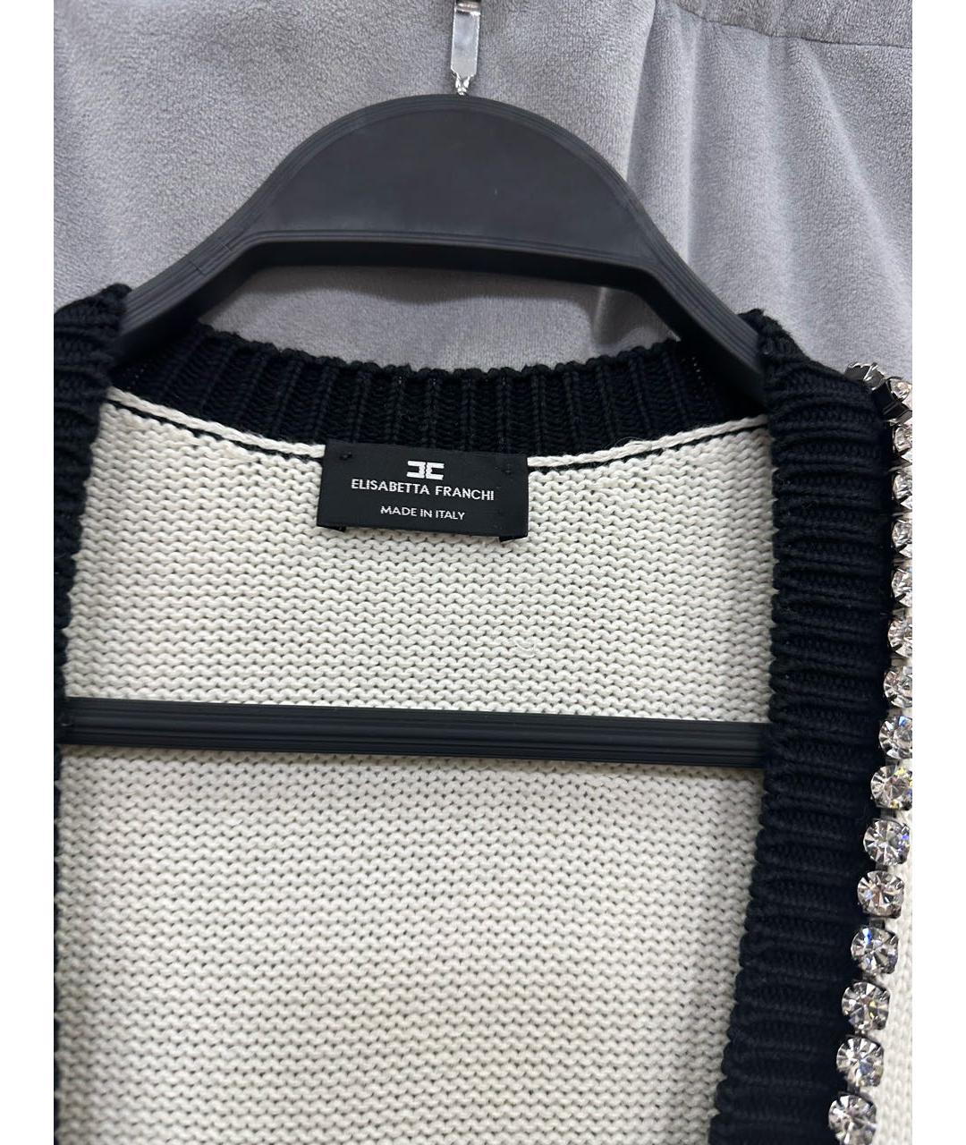 ELISABETTA FRANCHI Бежевое хлопковое повседневное платье, фото 6