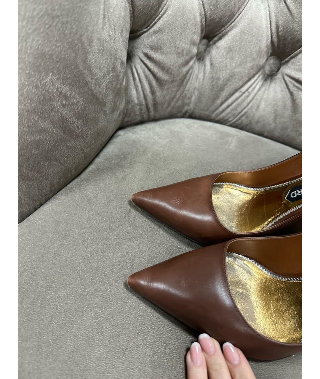 TOM FORD Коричневые кожаные туфли, фото 6