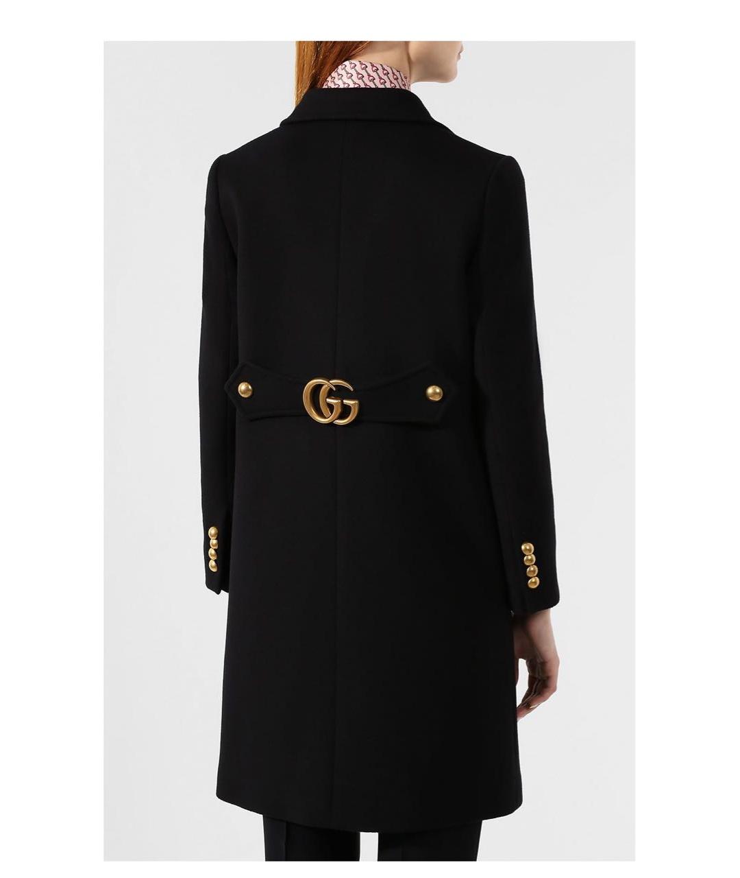 GUCCI Черное шерстяное пальто, фото 2