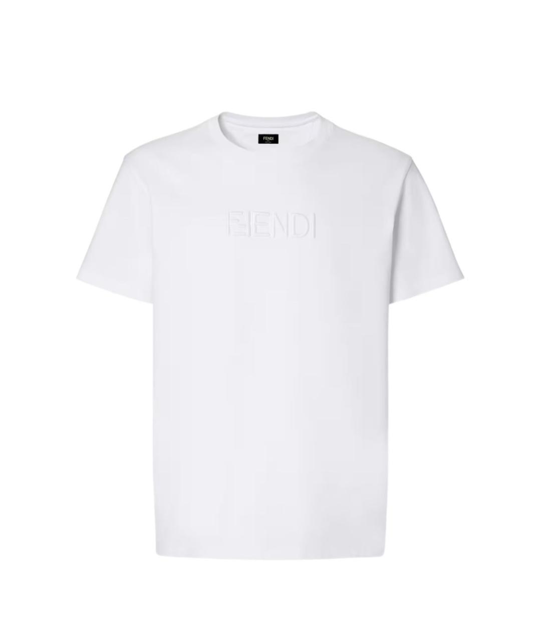 FENDI Белая хлопковая футболка, фото 1