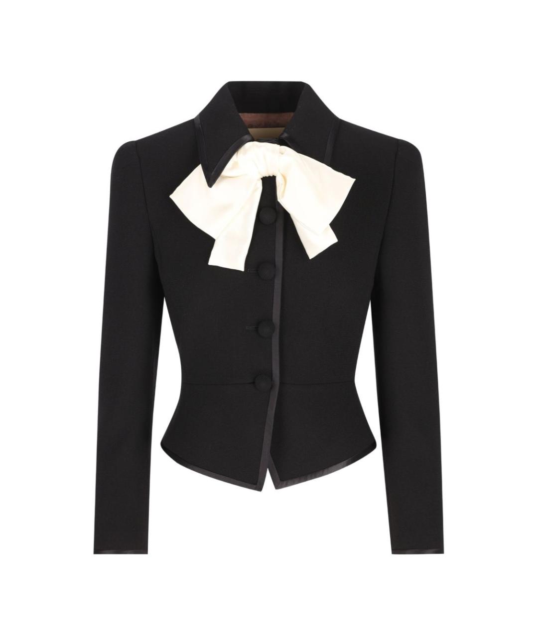 VALENTINO Черный шерстяной жакет/пиджак, фото 1