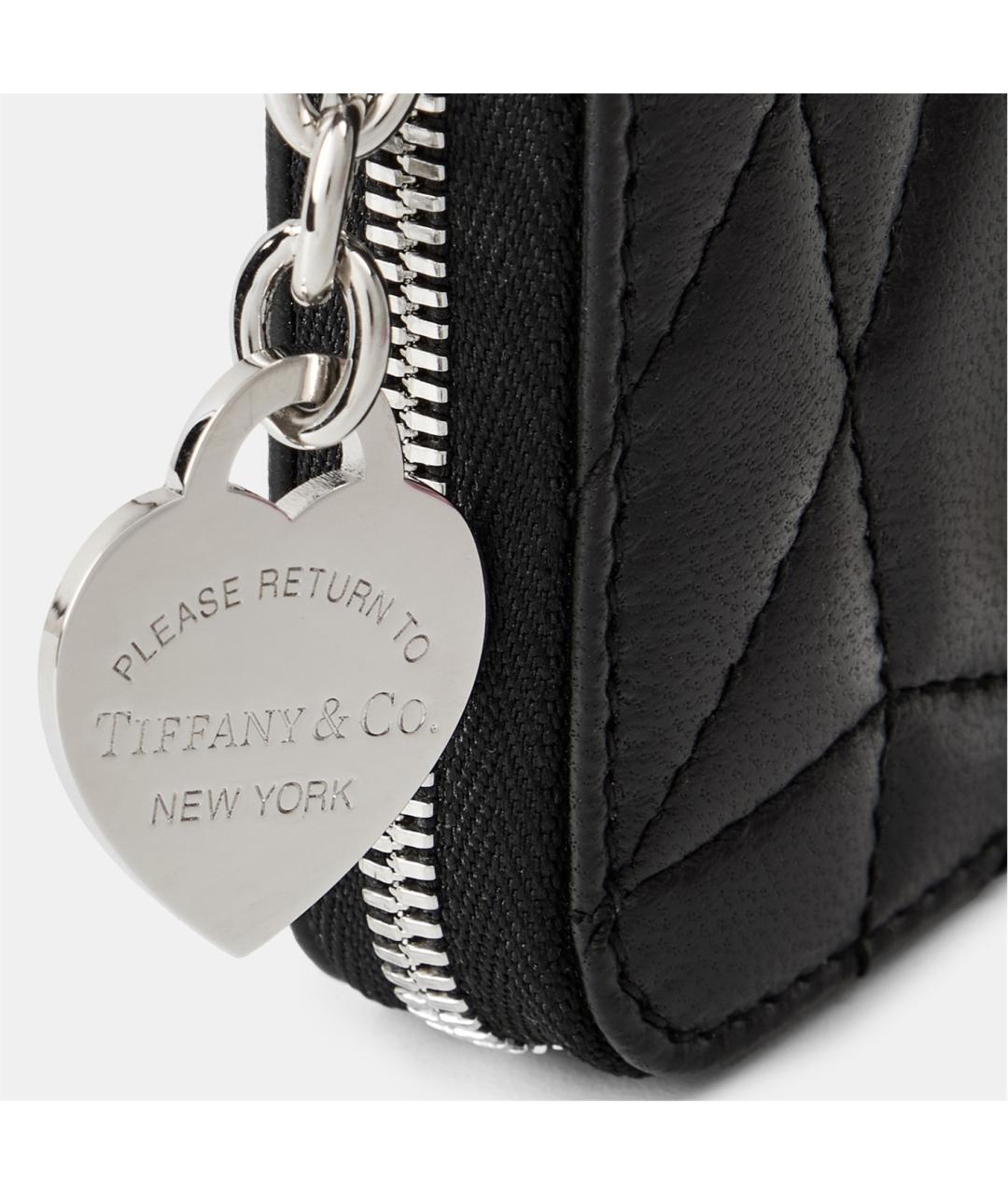 TIFFANY&CO Черный кожаный кошелек, фото 3
