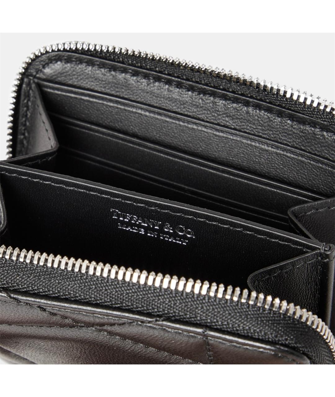 TIFFANY&CO Черный кожаный кошелек, фото 4