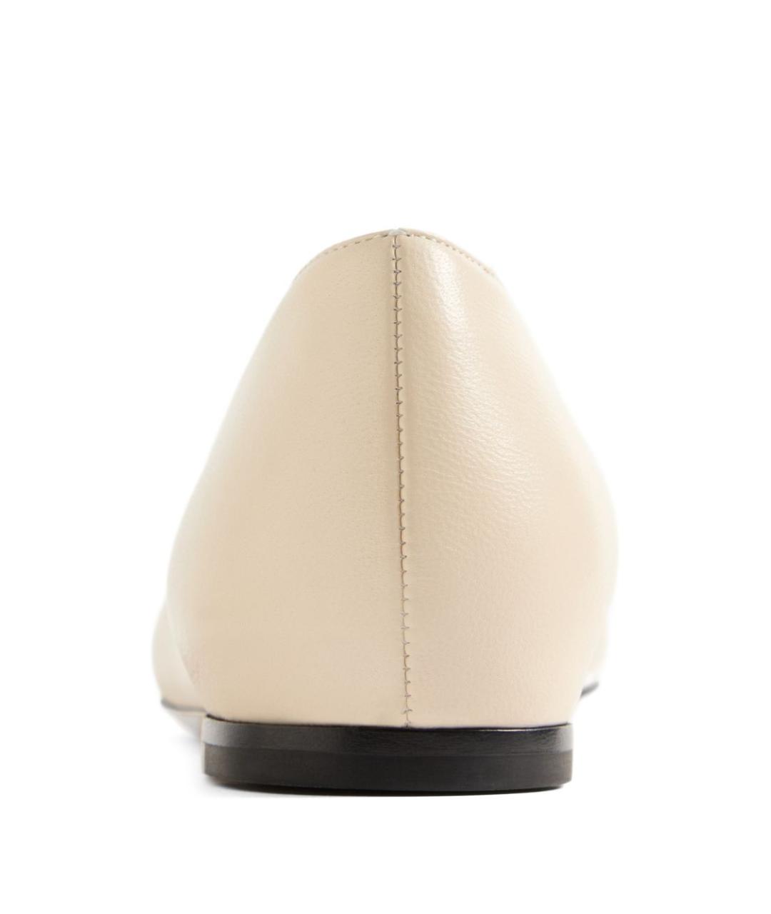 VALENTINO Бежевые кожаные балетки, фото 5
