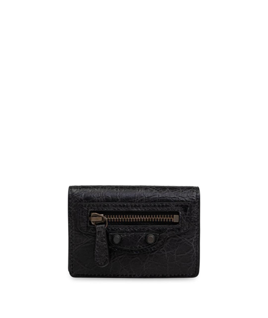 BALENCIAGA Черный кожаный кошелек, фото 1