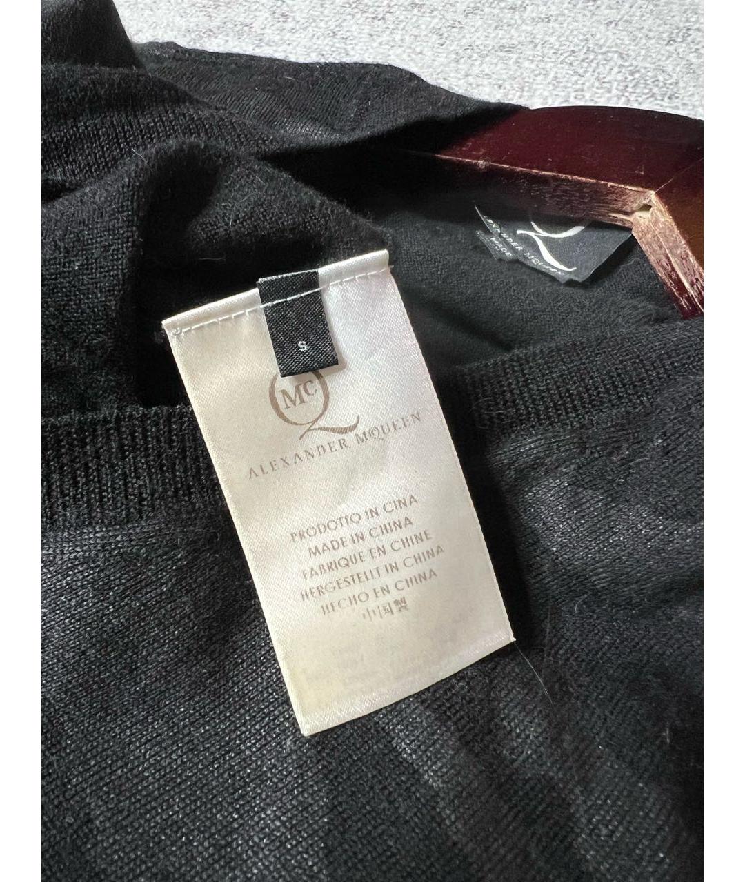 MCQ ALEXANDER MCQUEEN Черное шерстяное платье, фото 4