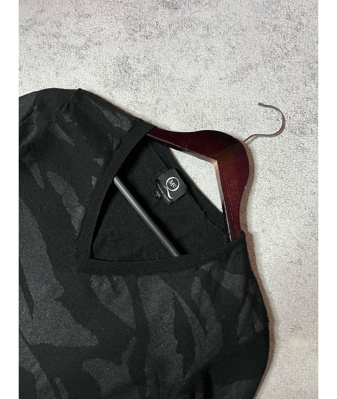 MCQ ALEXANDER MCQUEEN Черное шерстяное платье, фото 3