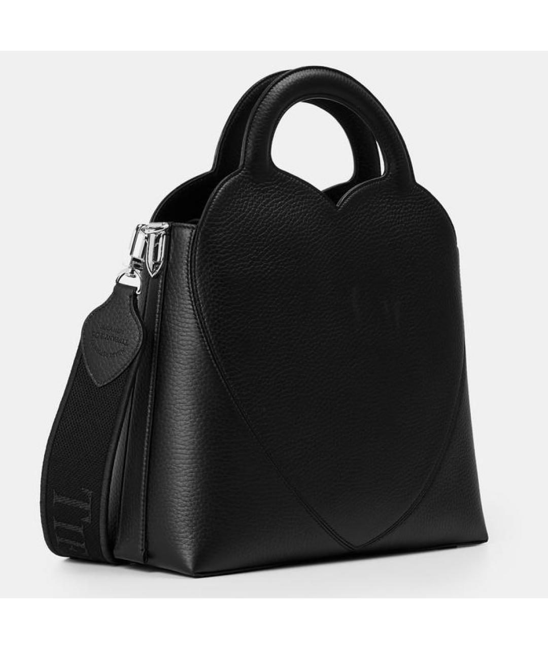 TIFFANY&CO Черная кожаная сумка через плечо, фото 2