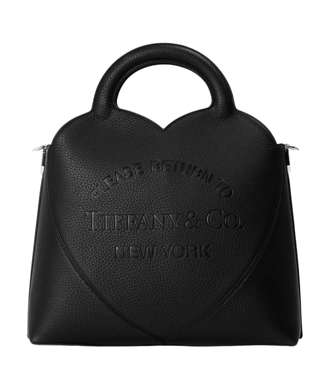 TIFFANY&CO Черная кожаная сумка через плечо, фото 1