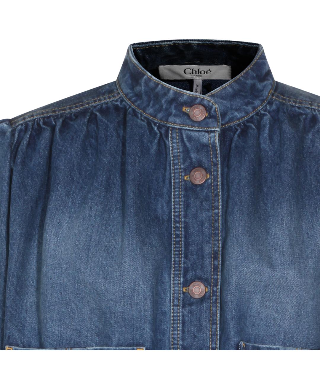CHLOE Синяя хлопковая куртка, фото 4