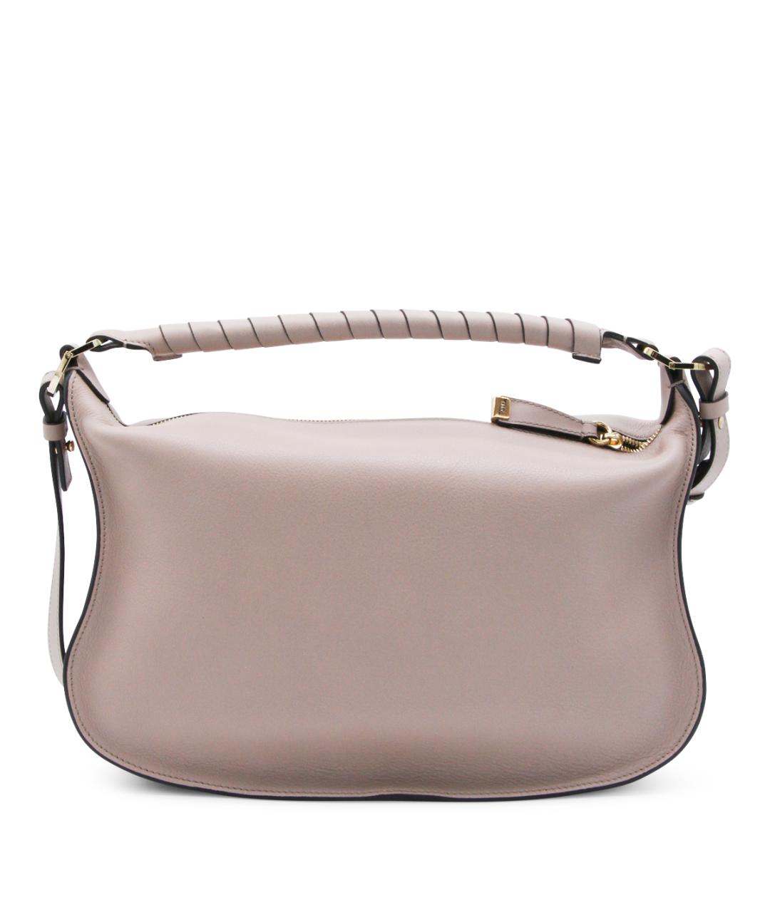 CHLOE Розовая кожаная сумка с короткими ручками, фото 4