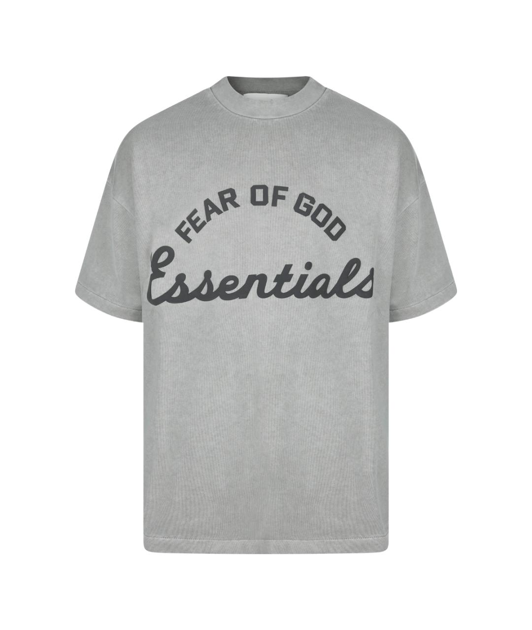 FEAR OF GOD ESSENTIALS Серая хлопковая футболка, фото 1