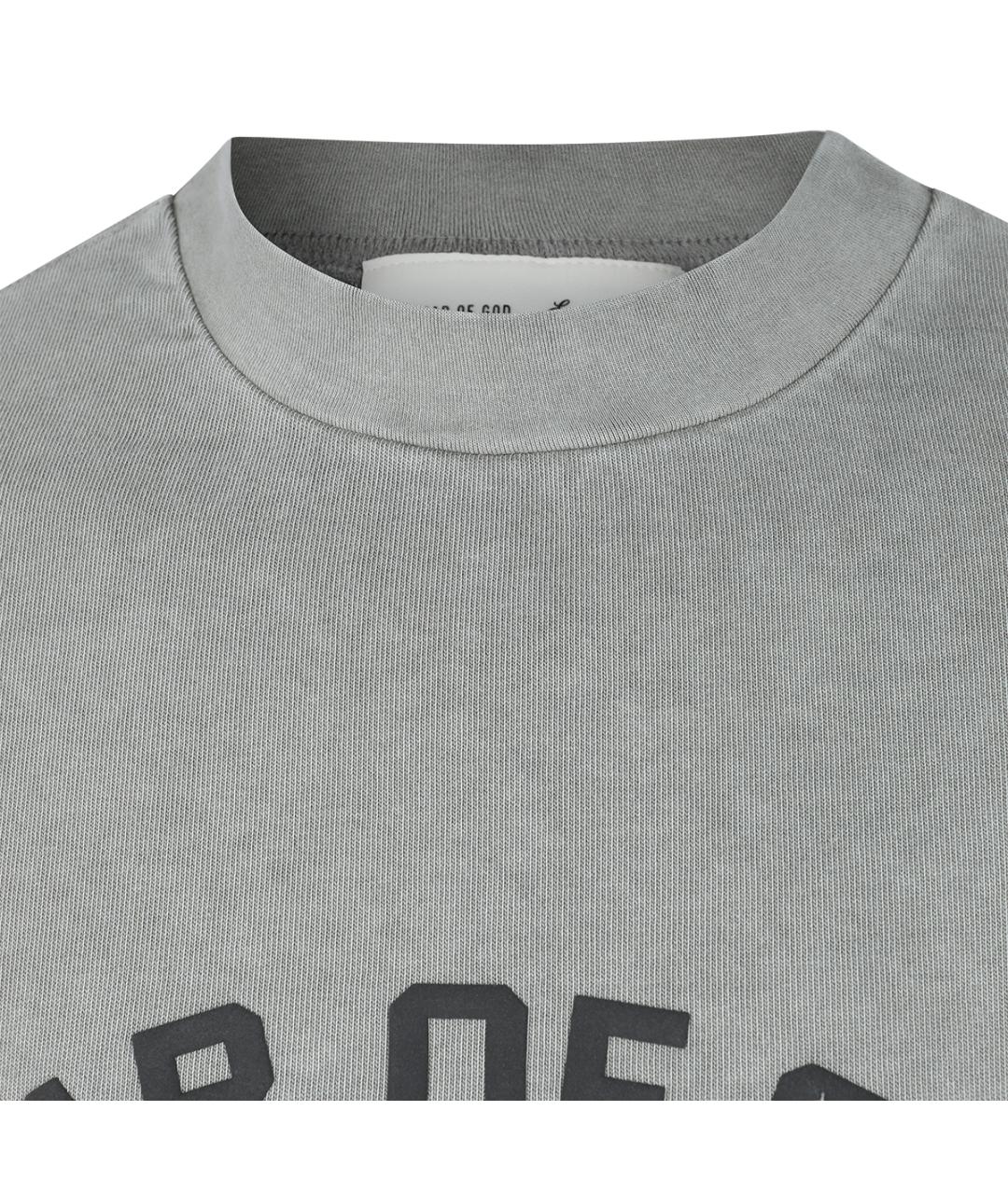 FEAR OF GOD ESSENTIALS Серая хлопковая футболка, фото 3