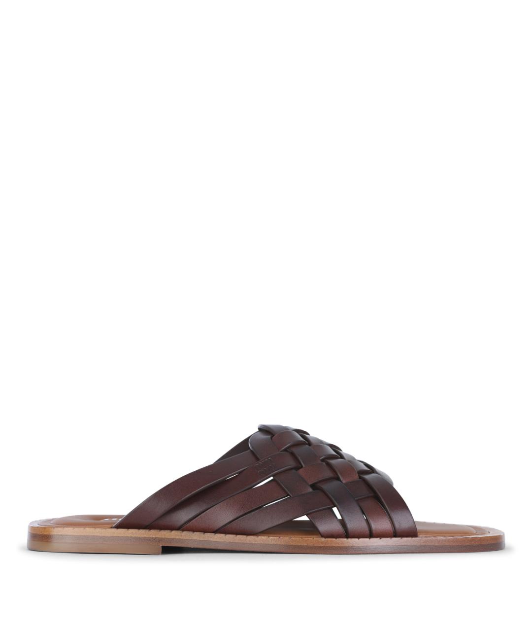 MIU MIU Коричневые шлепанцы, фото 1