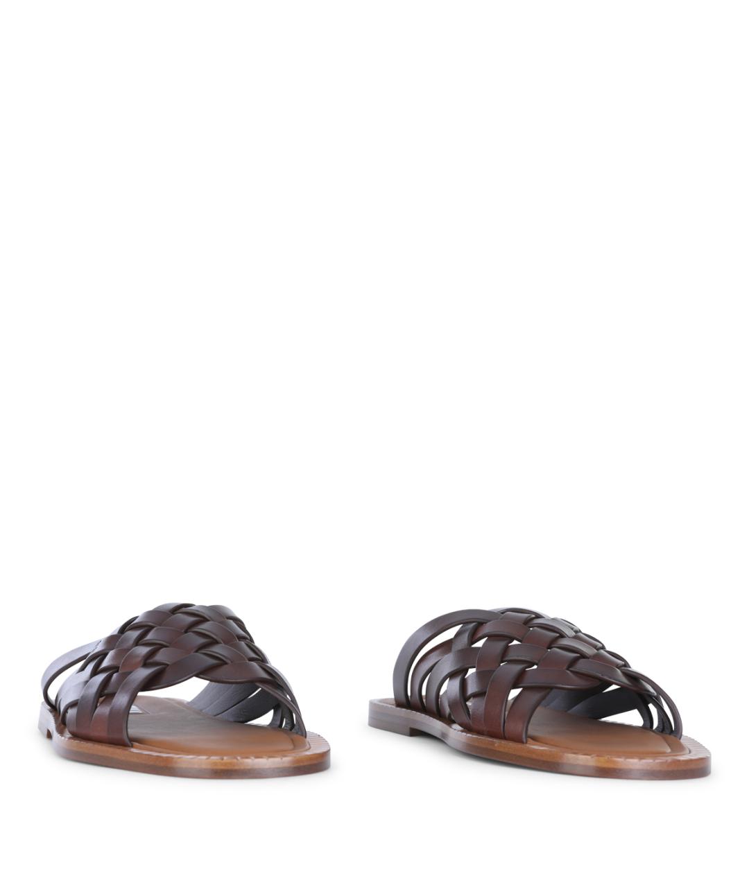 MIU MIU Коричневые шлепанцы, фото 2