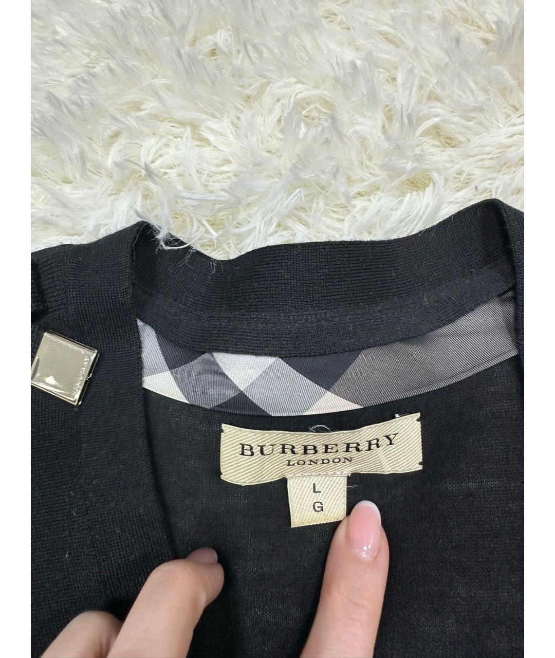 BURBERRY Черный кардиган, фото 3