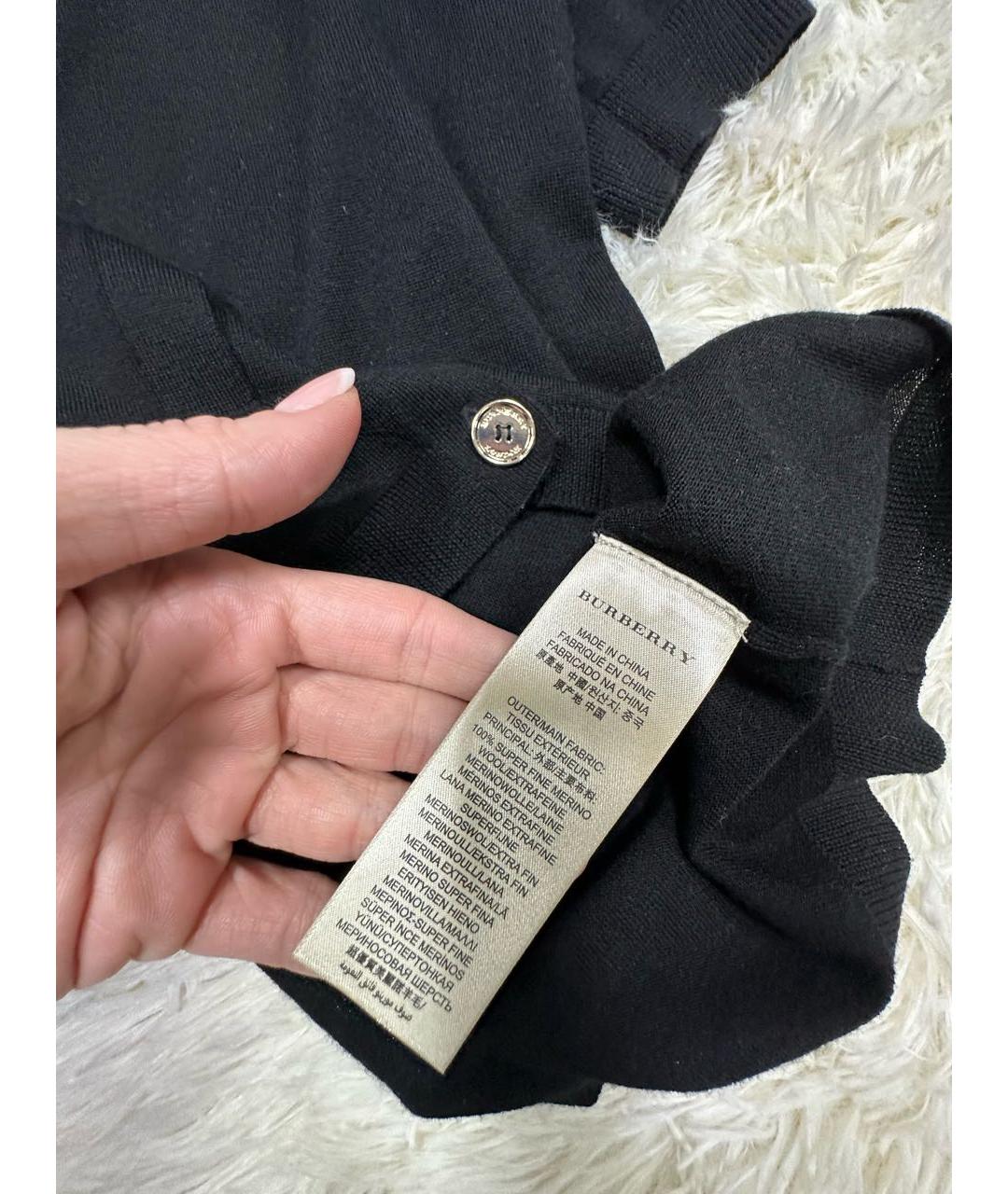 BURBERRY Черный кардиган, фото 5