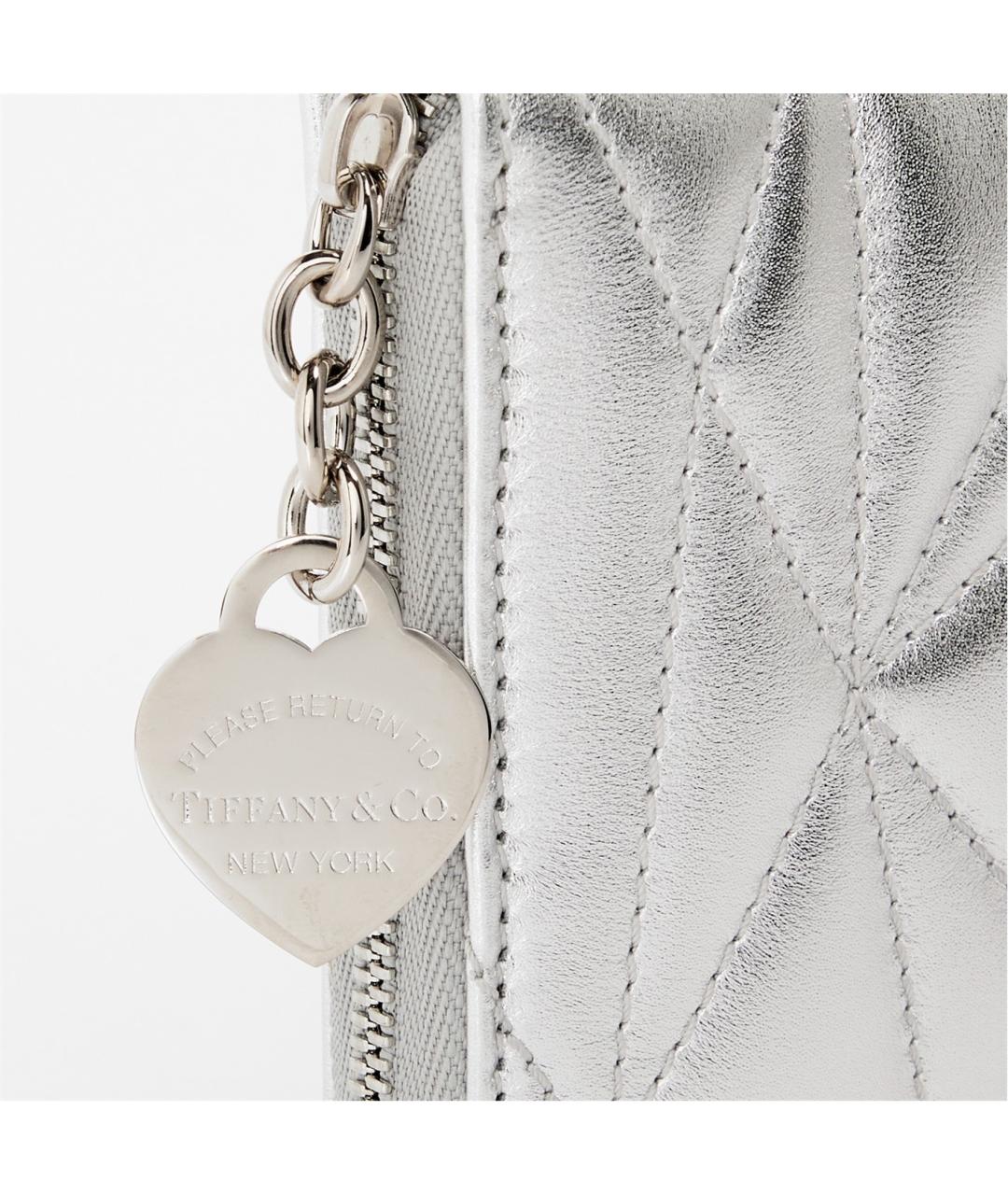 TIFFANY&CO Серебрянный кожаный кошелек, фото 3