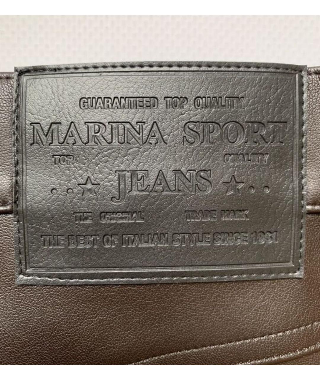 MAX MARA Коричневые вискозные брюки узкие, фото 3