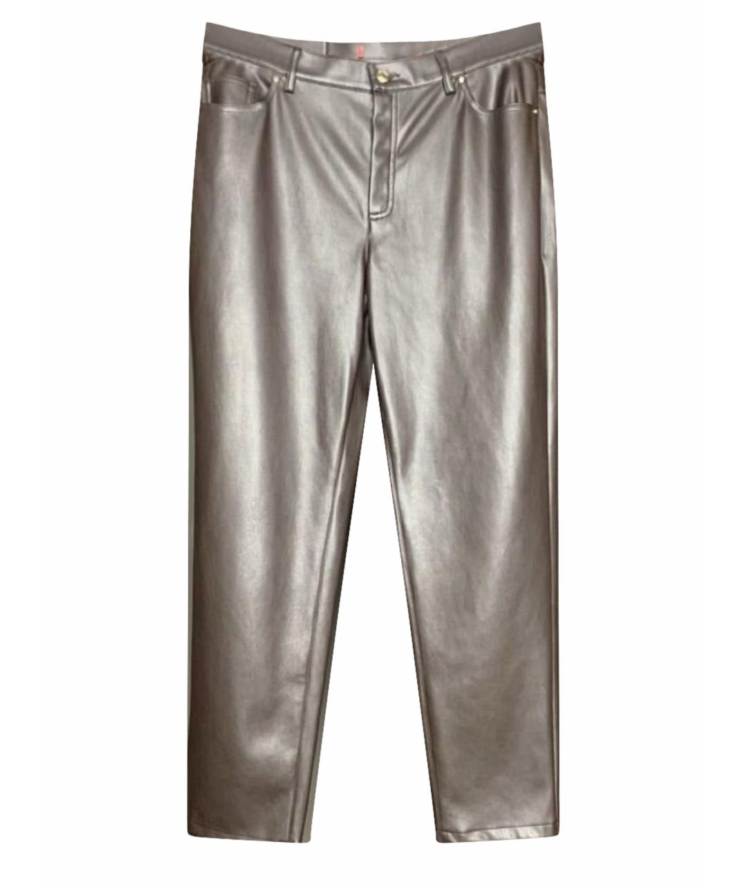 MAX MARA Коричневые вискозные брюки узкие, фото 1