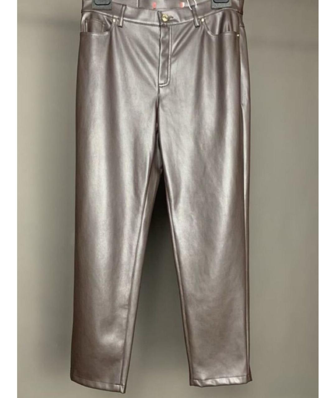 MAX MARA Коричневые вискозные брюки узкие, фото 7