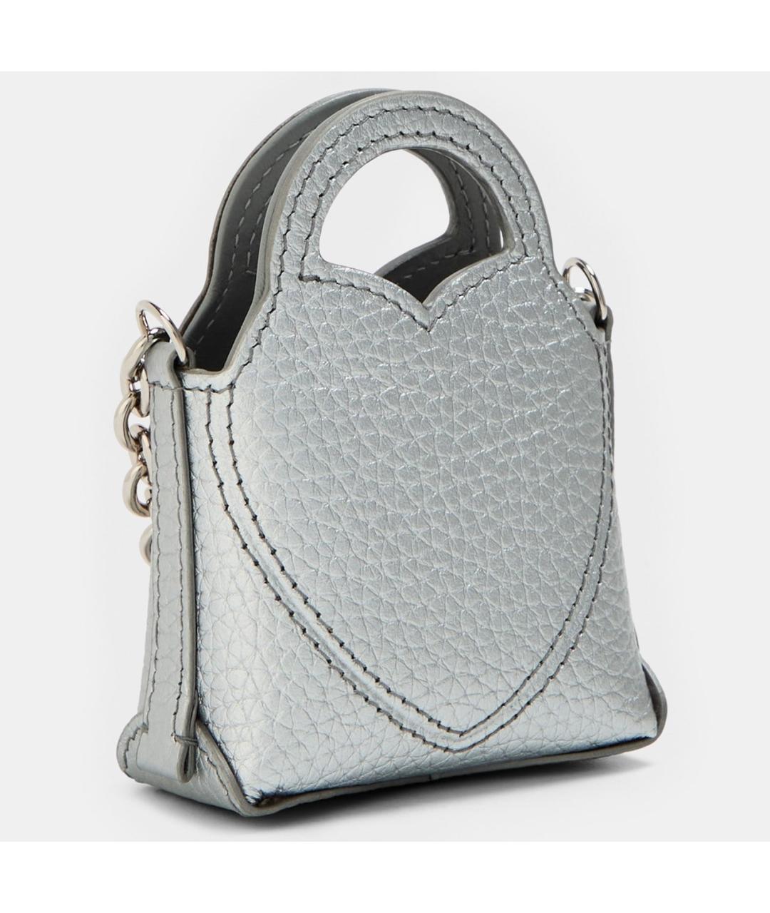 TIFFANY&CO Серебряная кожаная сумка с короткими ручками, фото 2