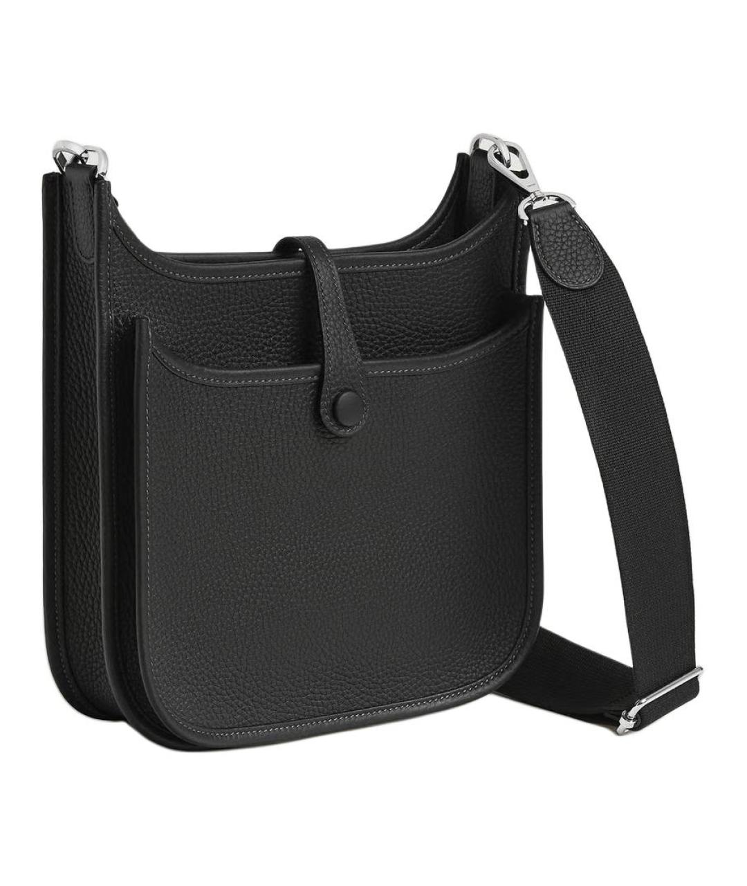 HERMES Черная кожаная сумка через плечо, фото 2