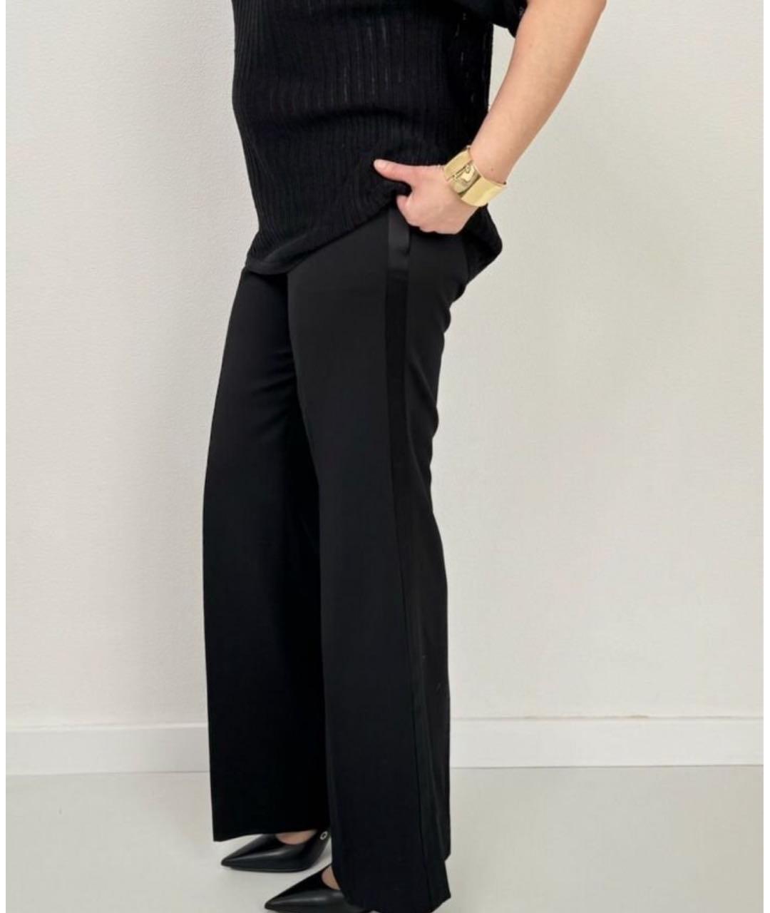 BURBERRY Черные вискозные прямые брюки, фото 6