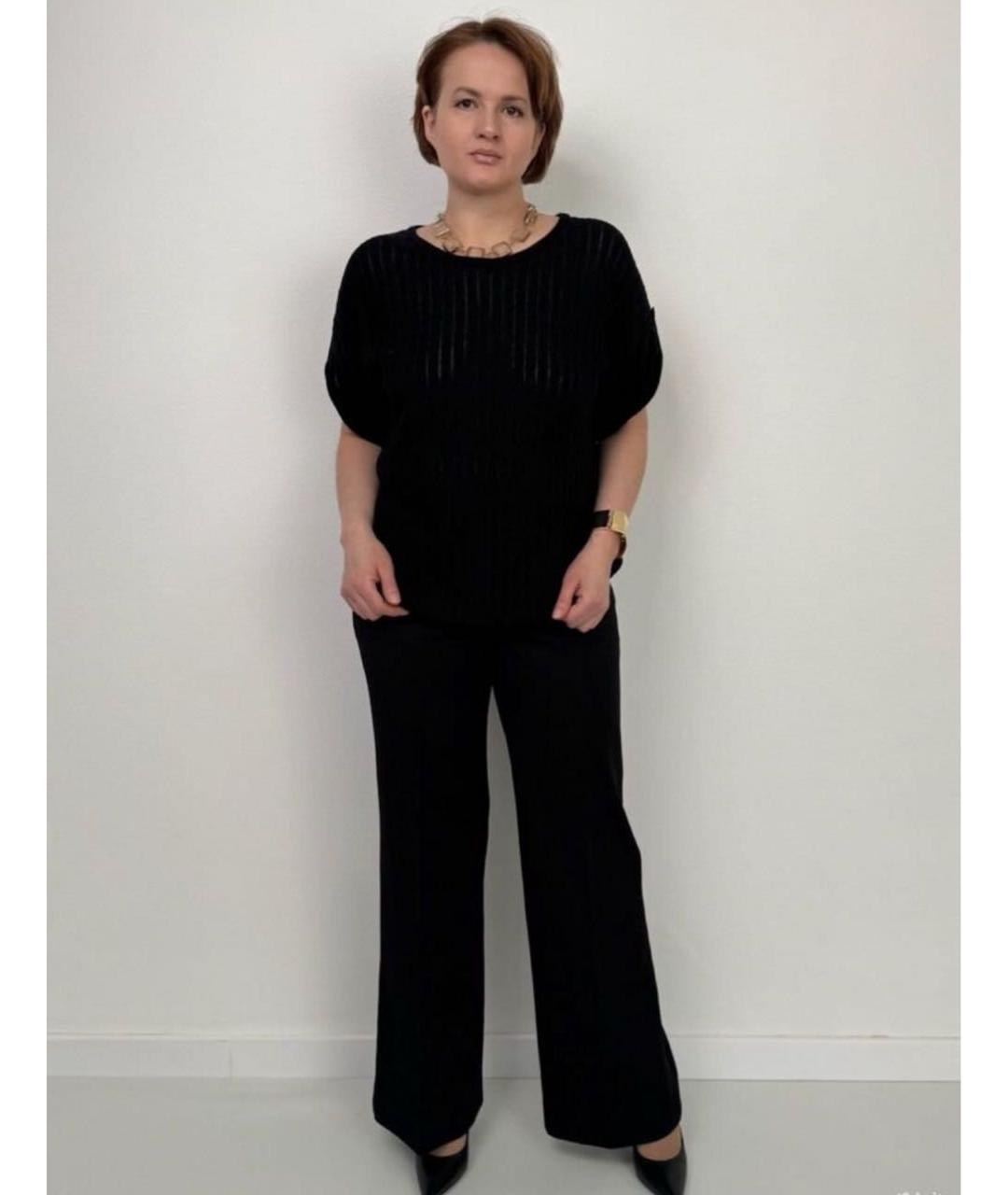 BURBERRY Черные вискозные прямые брюки, фото 8