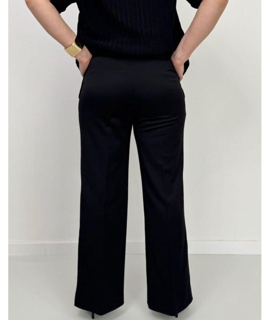 BURBERRY Черные вискозные прямые брюки, фото 2