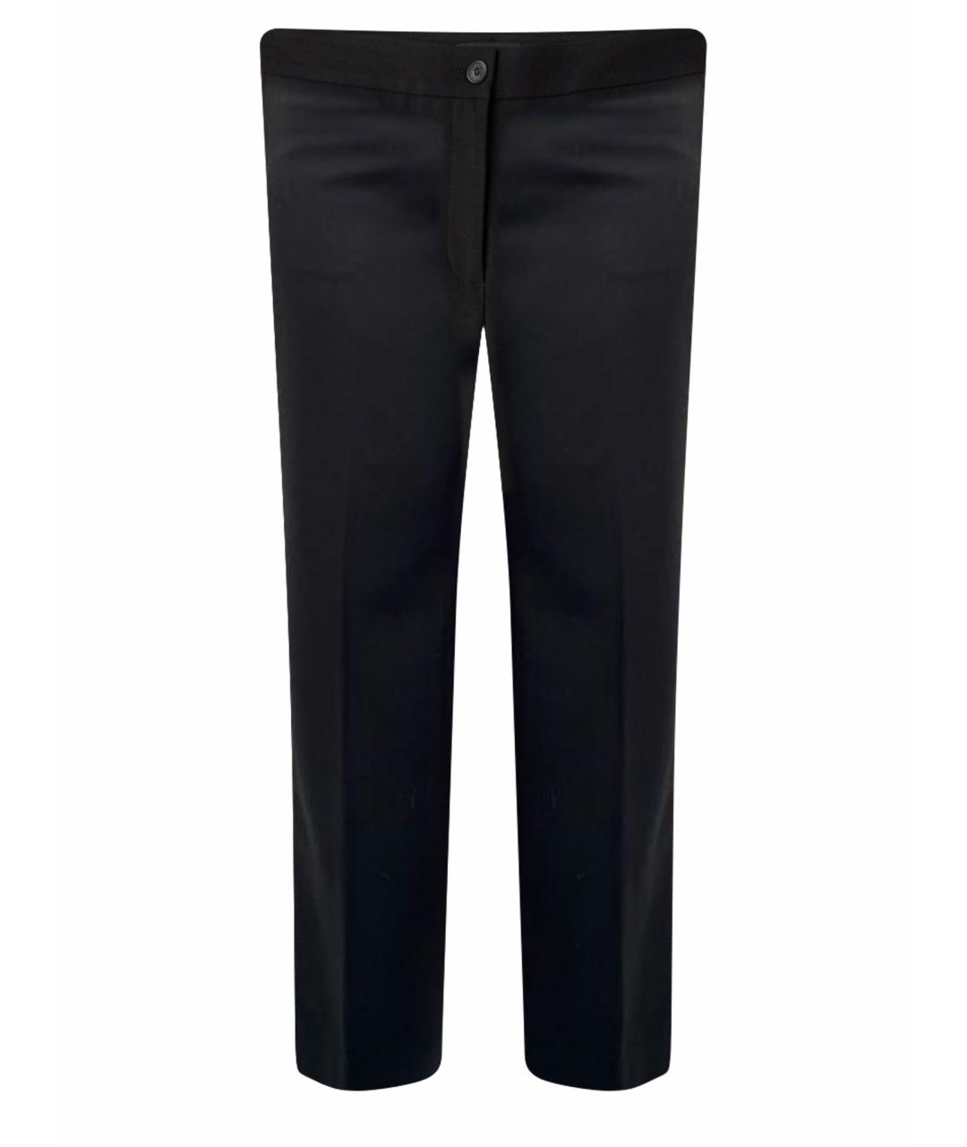 BURBERRY Черные вискозные прямые брюки, фото 1