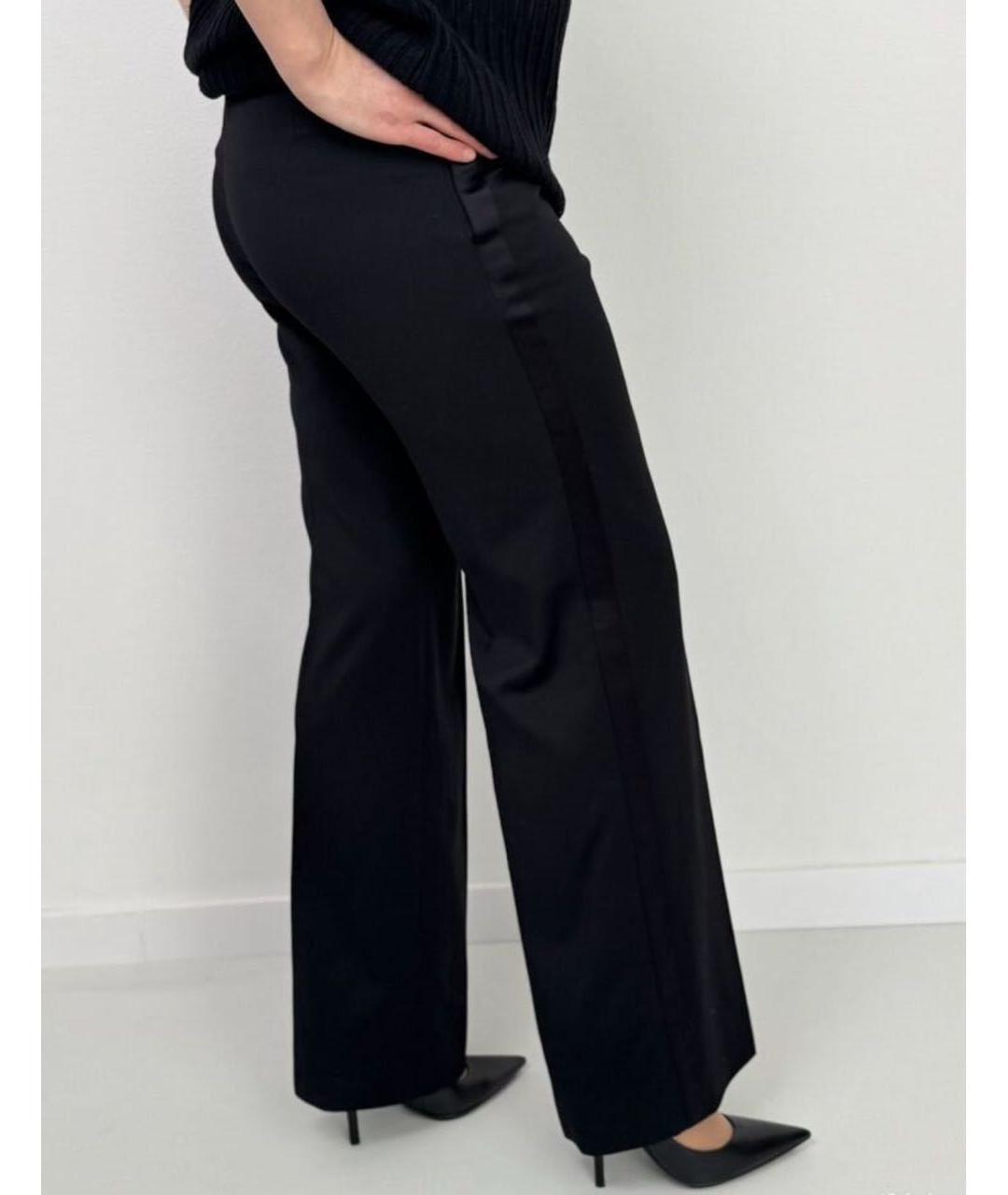 BURBERRY Черные вискозные прямые брюки, фото 7