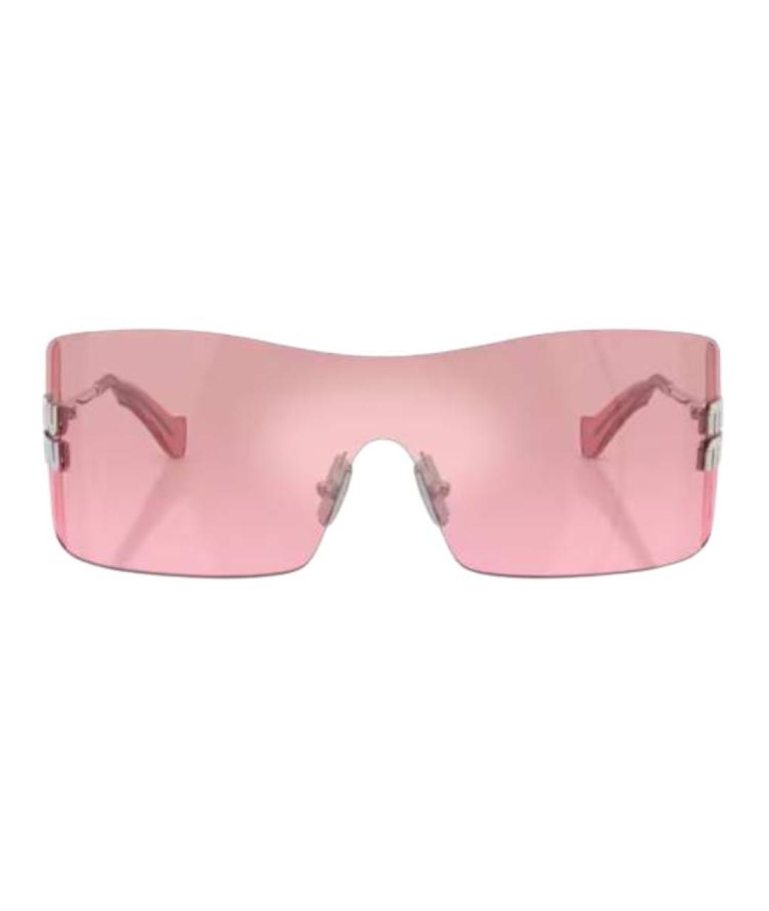 MIU MIU Розовые металлические солнцезащитные очки, фото 2