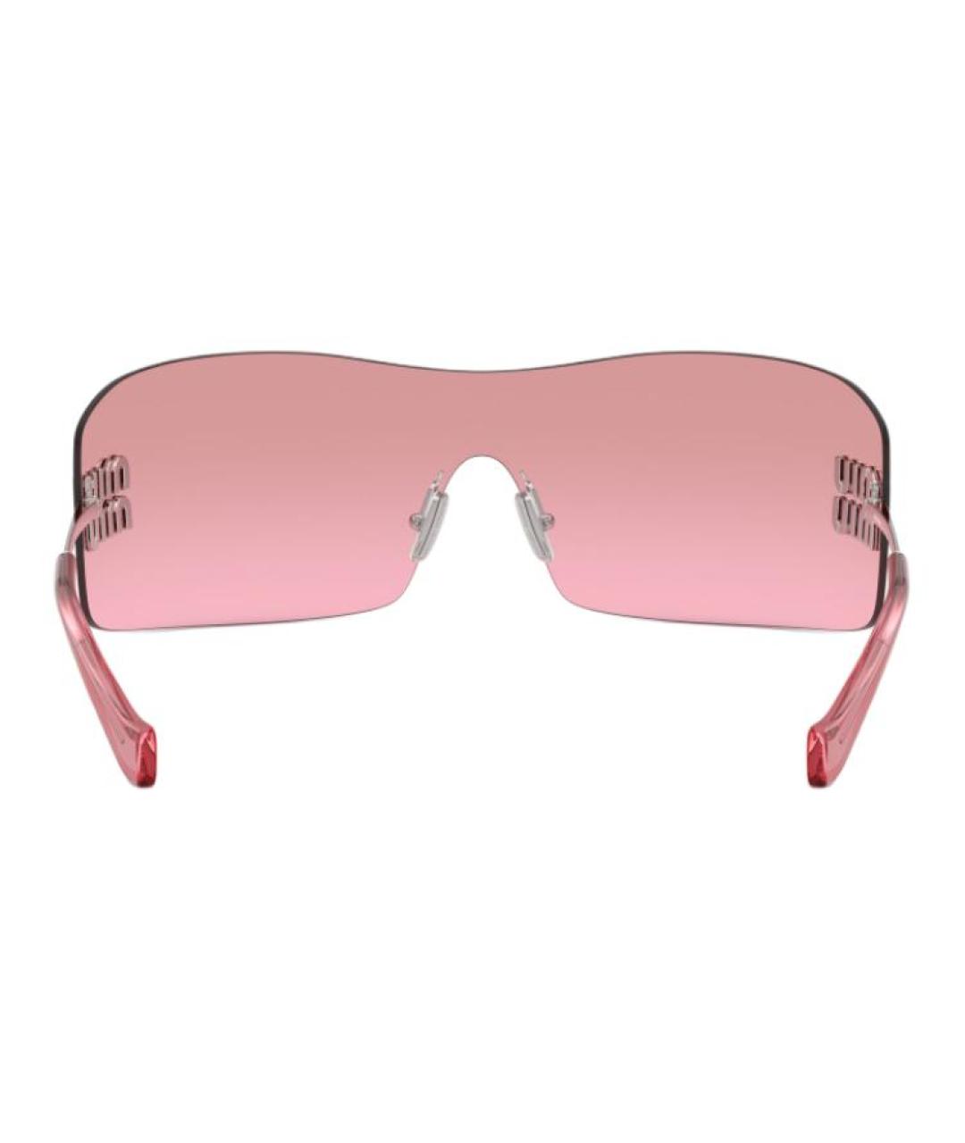 MIU MIU Розовые металлические солнцезащитные очки, фото 3