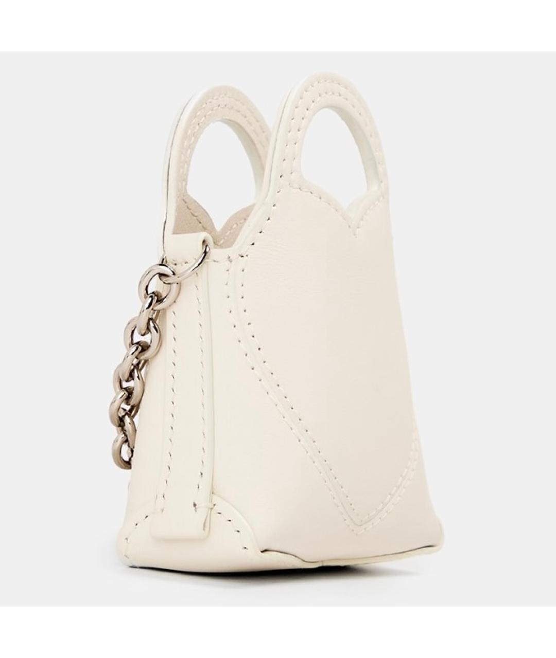 TIFFANY&CO Белая кожаная сумка с короткими ручками, фото 2