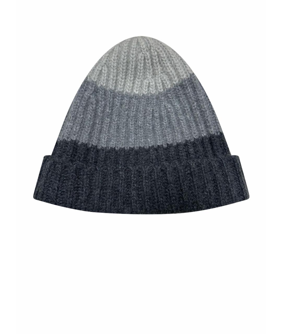 LORO PIANA Серая кашемировая шапка, фото 1